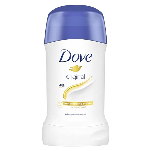 Dove Original Anti-Perspirant Cream Women's Deodorant Stick with ¼ moisturising cream & natural caring oil for 48-hour sweat and odour protection 40 ml