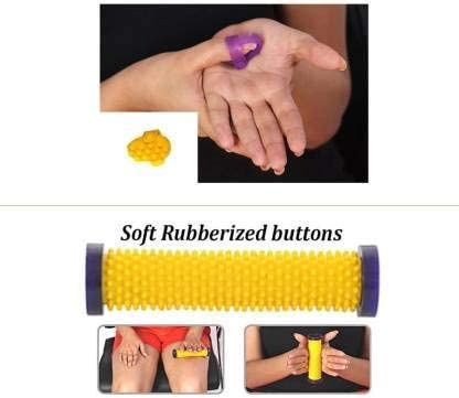 Chaithanya Orthopaedics Acupressure Massager Tools Combo Kit orthopaedics with Multipurpose Roller Massager (Pyramidal cuts) + Bio-Magnetic Power Foot Mat (Magneto-Therapy) for Stress and Pain Relief 2