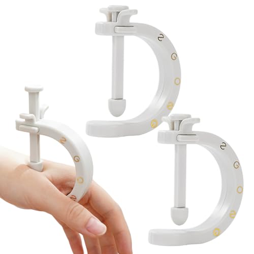 2PCS Acupuncture Clip Tool, Migraine Relief Hand Clip, Compact Pressure Point Massage Tool, Portable Pressure Point Clip for Hand Foot Ear Migraine Relief, Light Gray