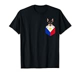Philippines Flag Toy Fox Terrier Dog In Pocket T-Shirt for Men Women Kids
