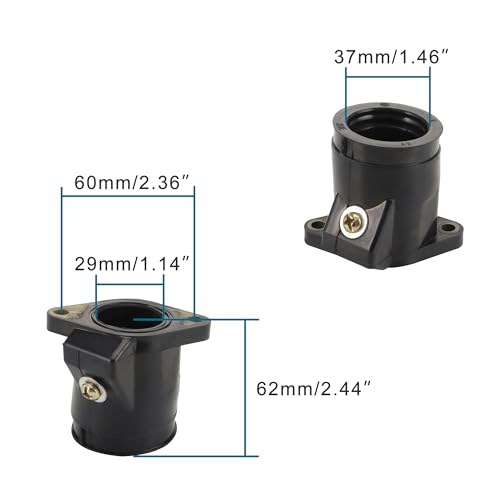 GOOFIT Ansaugkrümmer für Vergaser Ersatz für FZR600 Genesis 1989-1999 3HE-13586-00 3HE-13596-00