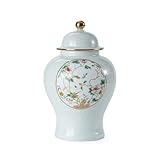 ELEGANTE PEZZO DECORATIVO: questo barattolo di zenzero in ceramica con coperchio aggiunge un tocco tradizionale e senza tempo a qualsiasi stanza della tua casa, perfetto per il soggiorno, la sala da pranzo, la camera da letto o l'ufficio