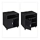 Relaxdays Rollcontainer mit 5 Fächern & Tür, Büro & Home Office, mit Rollen, Büroschrank, HBT 66,5 x 60 x 50 cm, schwarz