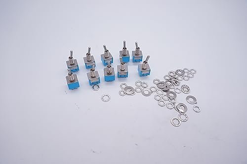 Taiss 10 pezzi Mini Interruttore a levetta ON/ON 2...
