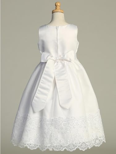 Made in USA First Communion Dress for Girls w/Embroidered Tulle - 1st Communion Dress - Vestidos de Primera Comunión Niña2