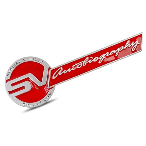 Image of Special Vechicle Symbol R-Dynamic Sports 3D Badge,Car Body Trunk Fender R-Dynamic Emblem Logo Sticker Compatible with Jagvar Land R0ver Accessories (SV Matte Red)