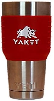 YAKET Grip for YETI Rambler Tumbler (Crimson Red, 30oz.)