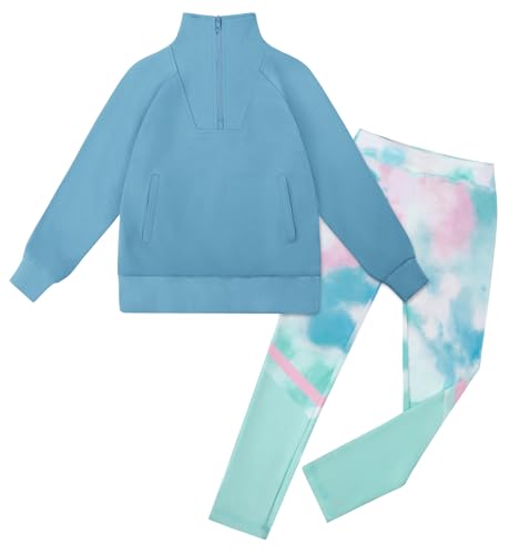 GRACE KARIN Girls Fall Outfit Teen 2 Piece Sweatshirt Sweatpant Back To School Tracksuit Fashion Cute Clothes Size 6-12