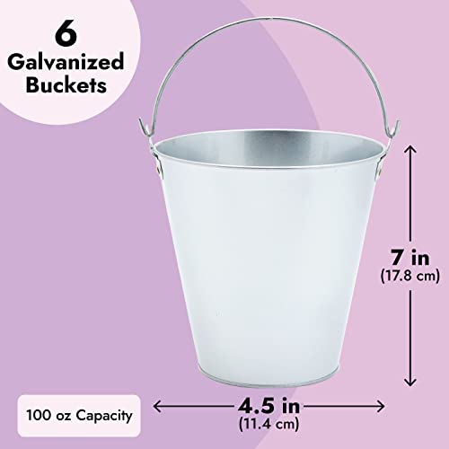 Juvale NBHSC 6 Pack Large Galvanized Ice Buckets thumb #3