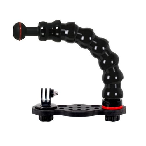 Bras flexible à boule 25mm avec platine stabilisateur GO-Tray pour des vidéos sous-marines fluides