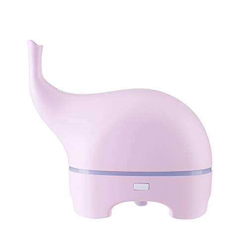 Image of Humidifiers for Bedroom, USB Ultrasonic Cool Mist Humidifier for Babies Room Pink, Adorable Elephant Air Humidifier, Essential Oil Diffuser, Whisper Quiet Operation, Auto Shut Off Waterless (pink)