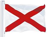 G128 Alabama AL State Flag | 3x5 Ft | LiteWeave Pro Series Printed 150D Polyester | Indoor/Outdoor, Vibrant Colors, Brass Grommets, Thicker and More Durable Than 100D 75D Polyester