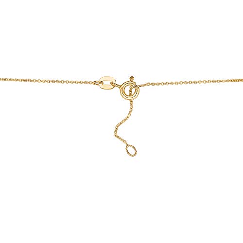 14k Solid Yellow Gold Cable Link Chain Made in Germany Width 0.9mm Length 16"3