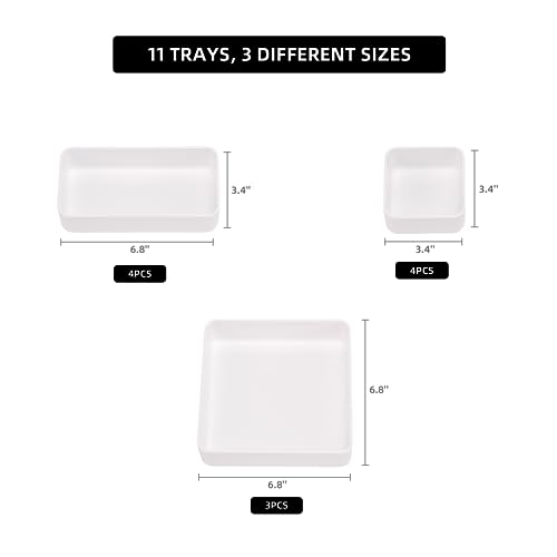 11-Piece Stackable Drawer Organizer Set for Makeup & Office Storage - Image 6