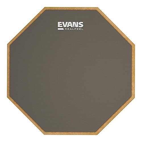 Evans Realfeel Pad 12 Pulgadas y Baquetas Promark 5A miniatura 2