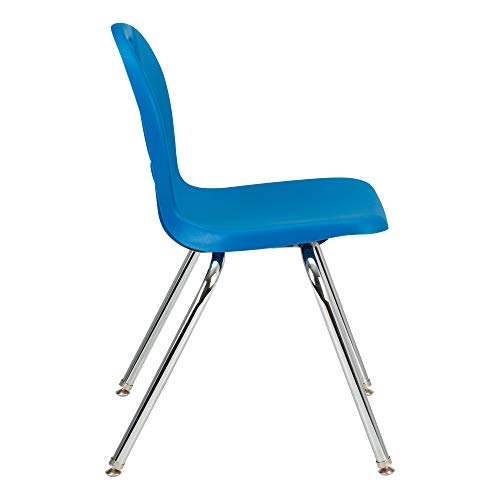 Image of Learniture Structure Series Stacking School Chairs with Contoured Seats, Heavy-Duty Plastic Stacking Classroom Chairs, 18 inchH, Set of 4