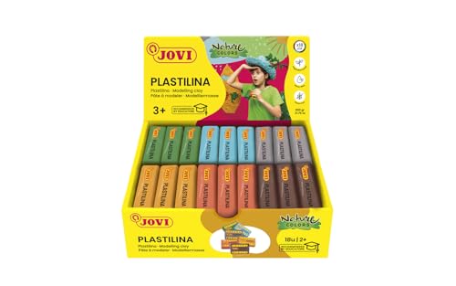 Jovi - Pack de plastilina base vegetal, 18 pastillas de 50 gramos, Nature Colors, sin gluten (70/18N)