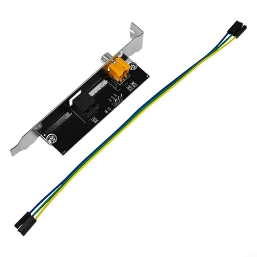 ComfyHarbor SPDIF - Tarjeta de salida de audio digital coaxial óptica para placa base, AC3 para DTS 24 bits 192 KHz de fibra óptica a para RCA con diseño antiinterferencias