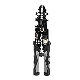 AMONIDA Multifunktions-Stahldraht-Abisolierzange, Abisolieren, Schneiden, Crimpen, Wickeln und Klemmen, Elektriker-Haushaltsgerät-Zange mit Funktionen, Ideal für die Immobilienwartung