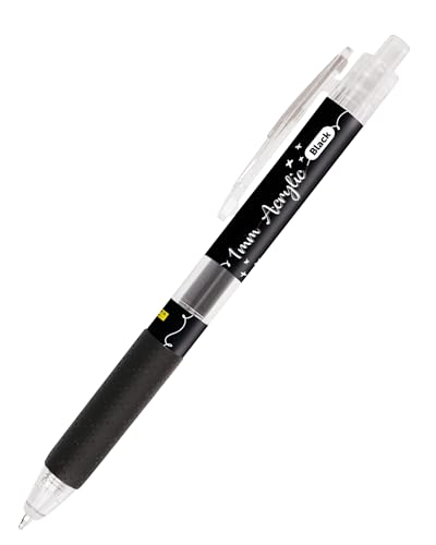 ONLINE Acrylic Liner Schwarz, 1x I Acrylmarker auf Wasserbasis black I Schnelltrocknend auf Holz & Kunststoff – auch als Glasmalstifte oder Steine bemalen I Acrylic Marker, hohe Deckkraft