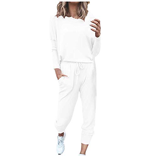 MJGkhiy Tute Donna Complete Offerte Casual Sportive Completa Set Cappuccio e Pantalone Due Pezzi Lunghi Tuta Sportivo Cappuccio Sportivo Morbida Comoda Pullover Tuta Donna Completa Set