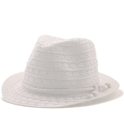 Chapeaux de paille haut de gamme style panama de plage rétro
