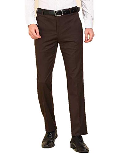 prolife Men's Slim FIT Classic Formal Trousers Pants (Brown)-picture-52