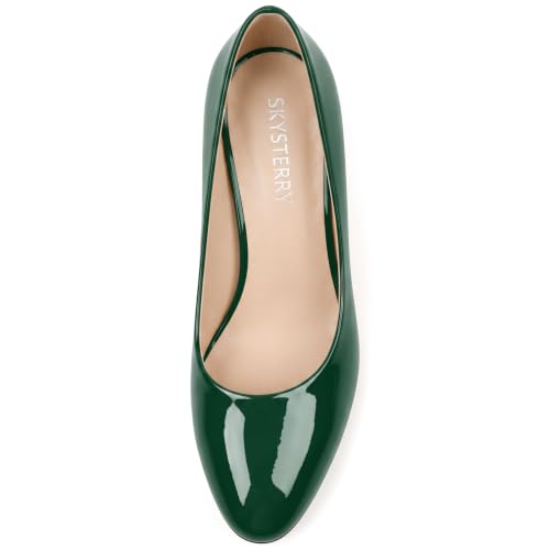 Image of SKYSTERRY Women's Low Heel Dress Pumps Shoes 2 Inch