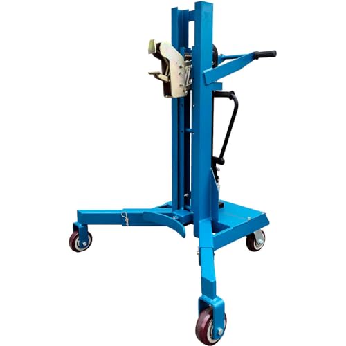 Global Industrial Hydraulic Drum Handler w/Universal Grip & Adjustable Support, 990 Lb. Cap
