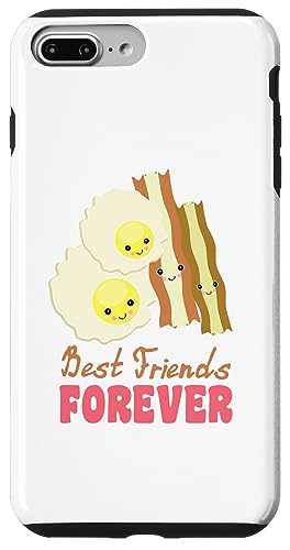 Image of iPhone 7 Plus /8 Plus Cute Kawaii Eggs and Bacon BFF Best Friends Forever Case
