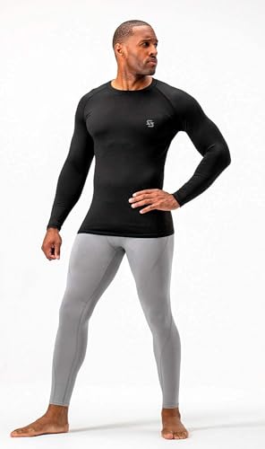 Image of Sportinger 1 or 3 Pack Men's Cool Dry Short Sleeve Compression Shirts, Sports Baselayer T-Shirts Tops, Athletic Workout Shirt