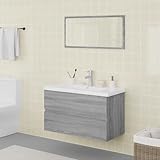 Design pratique : sur le dessus de cette armoire de salle de bain, votre lavabo trouvera l'espace idéal.