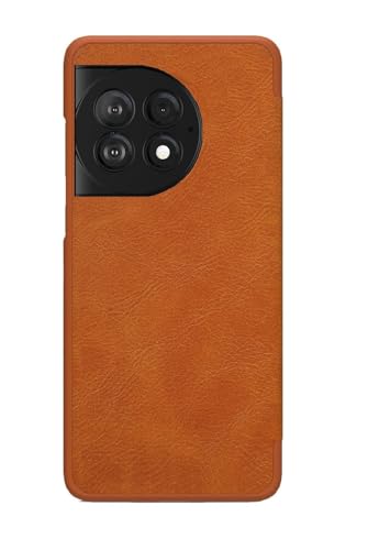 Image of WHITBULL Business Style Horizontal Magnetic Flip Leather Case Compatible with OnePlus 13R 5G / One Plus 13R 5G Brown
