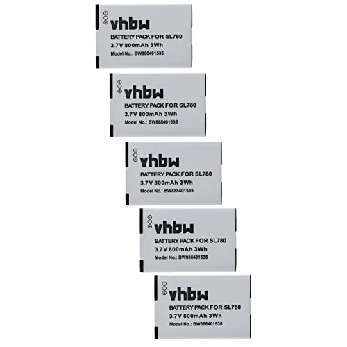 vhbw 5X batería Compatible con Siemens Gigaset SL800H Pro, SL78, SL750H Pro, SL750H, SL750 teléfono Fijo o inalámbrico (800 mAh, 3,7 V, Li Ion)