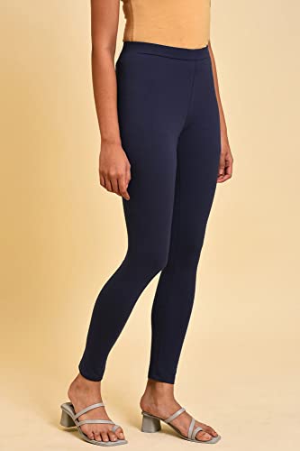 Image of W for Woman Women's Regular Fit High Rise Coral Cotton Jersey Tights