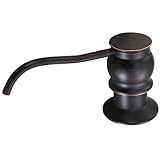 GICASA Brass Kitchen Countertop Soap Dispenser, Oil Rubbed Bronze In Sink Liquid Dish Soap Dispenser with High Capacity 320ML ABS Bottle, Under Sink hand Metal Dispenser Pump