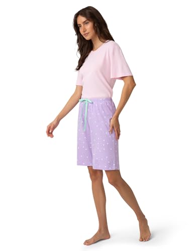 Image of HUE Women's Summer Vacation Pajama Separates, Soft, Whimsical Print Pjs with Tropical Beach Themes, Flip Flops, Cocktails