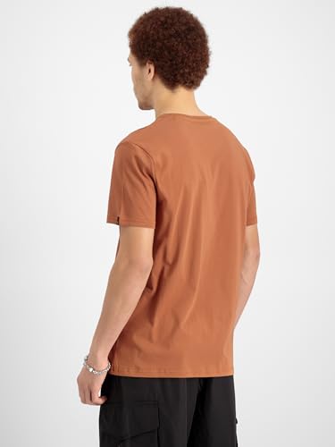 Alpha Industries Herren Basic Für T-Shirt, Hazel Brown, XXL EU – Ansicht 6