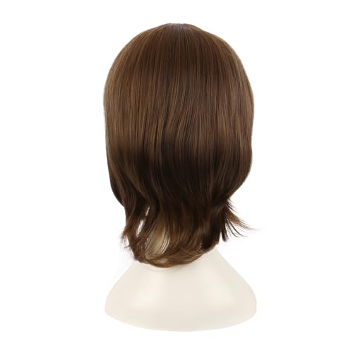 Mapofbeauty NWG0SH61442-BM3-M-A 16 Inch/40 Cm Short Side Bangs Synthetic Fiber Cosplay Layered Wig thumb #3