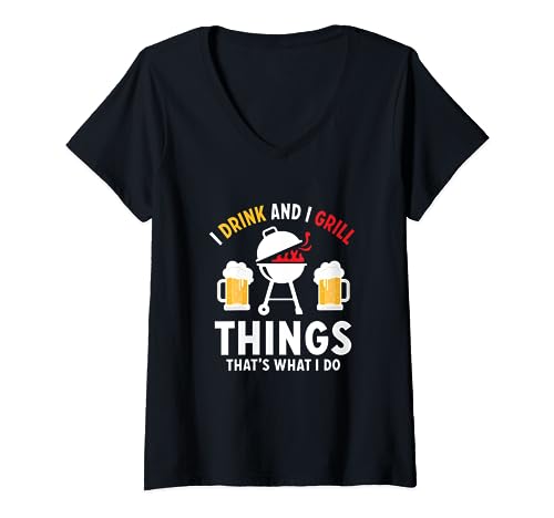 Camiseta Drink And Grill: Things That's What I Do Camiseta Cuello V
