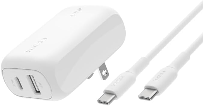 Belkin 42W USB C and USB A Charger Block, USB C to C Cable Included