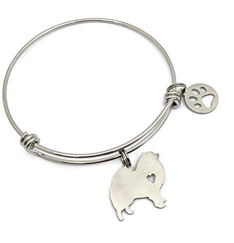 Pomeranian Dog Bracelet: Dog Mom Bangle 