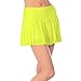 Lucky In Love Women's Long Pleated Smocked Skirt (Medium, Neon Yellow)