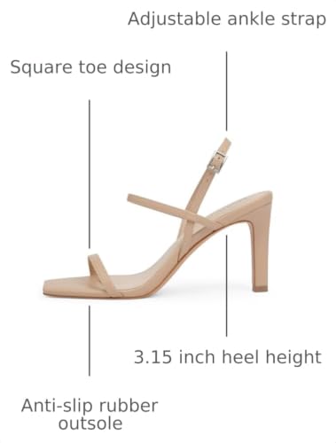 Image of Modatope Womens Sandals Open Toe Strappy Sandals Ankle Strap High Heel Sandals for Women