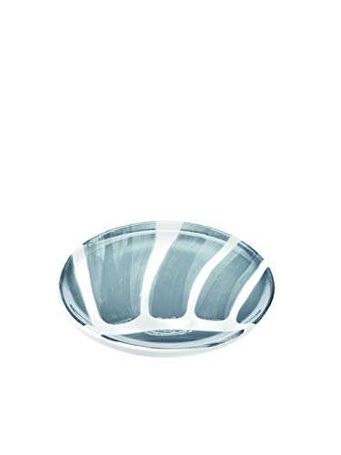 Zafferano Striche Set 2 Piatti Pizza, Fatti e Decorati a Mano, Pennellato, Stoneware, Diametro 33 cm, Grigio