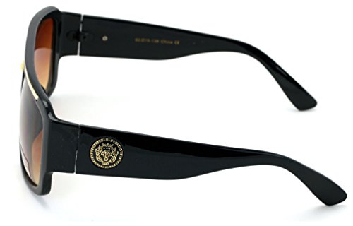 Image of Lion Head Flat Top Hip Hop Rapper Retro Bold Sunglasses