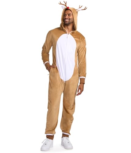Combinaison renne Rudolph homme pyjama chaud contre le froid hivernal taille XXL