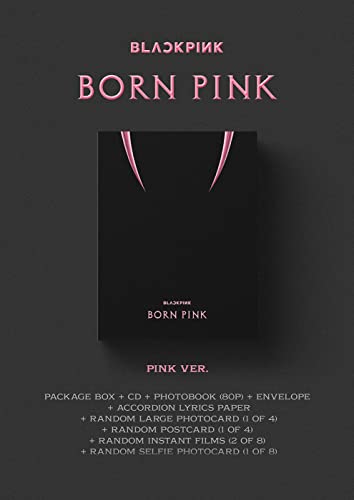 CD BORN PINK BOX SET de BLACKPINK versión rosa con tarjetas 3