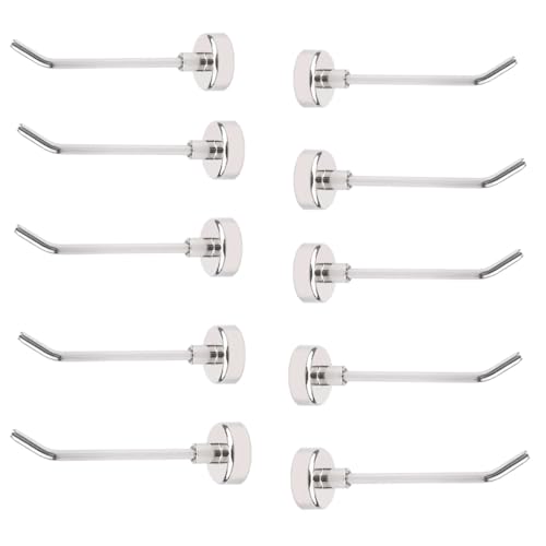 MAGHUNT【10個セット】マグネット フック ベベルフック 磁石フック 強力 ネオジム磁石 直径20MM 水平耐荷重14KG キッチン 収納 オフィス/業務/浴室/室外/壁掛け用 (直径20mm)