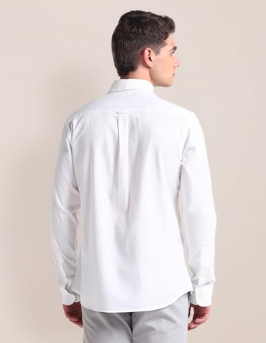Image of U.S. POLO ASSN. Tailored Fit Cotton Shirts for Men - 100% Cotton, Patterned, Full Sleeve Mens Casual Shirts